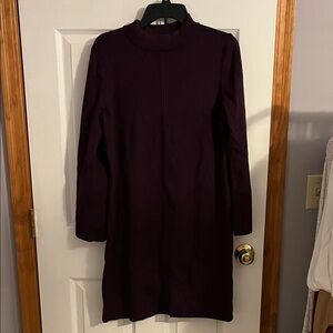 Banana Republic Deep Purple Long Sleeve Sweater Dress